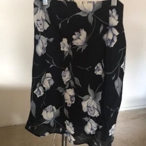 Black Flowered Skirt